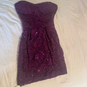 size 3/4 purple sequin minidress